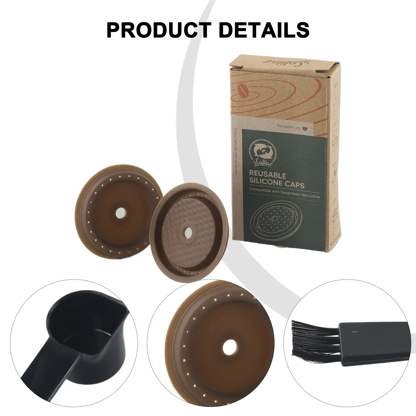 Cap Lids Capsule Pods Brown Model Replacement Seals Lids Baking Tools Coffee Household Kitchen Refilled Capsules