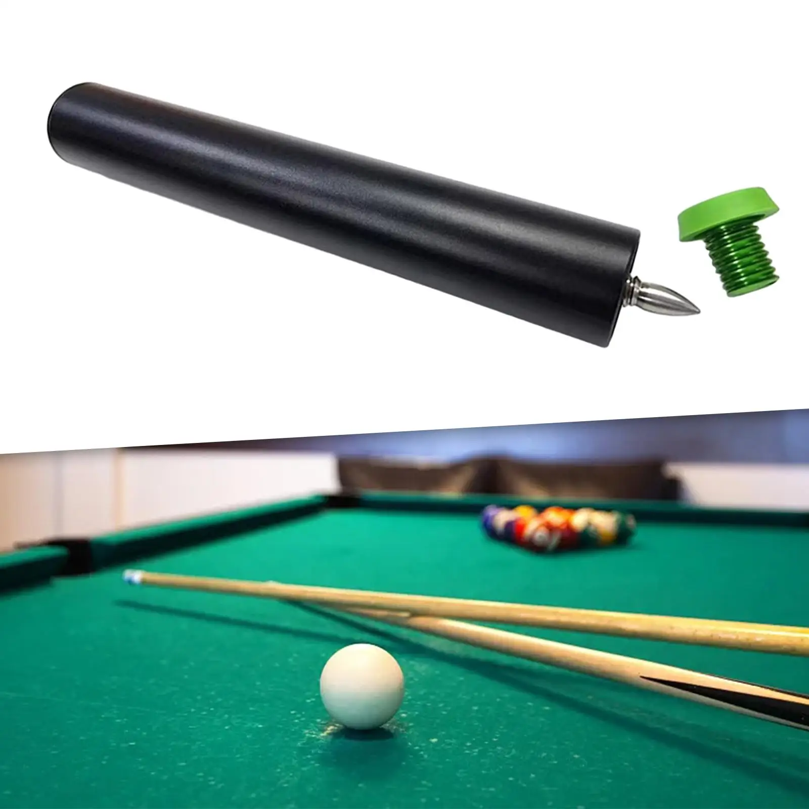 Pool Cue Extender Billiards Pool Cue Extension Aluminum Alloy Cue Lengthener for