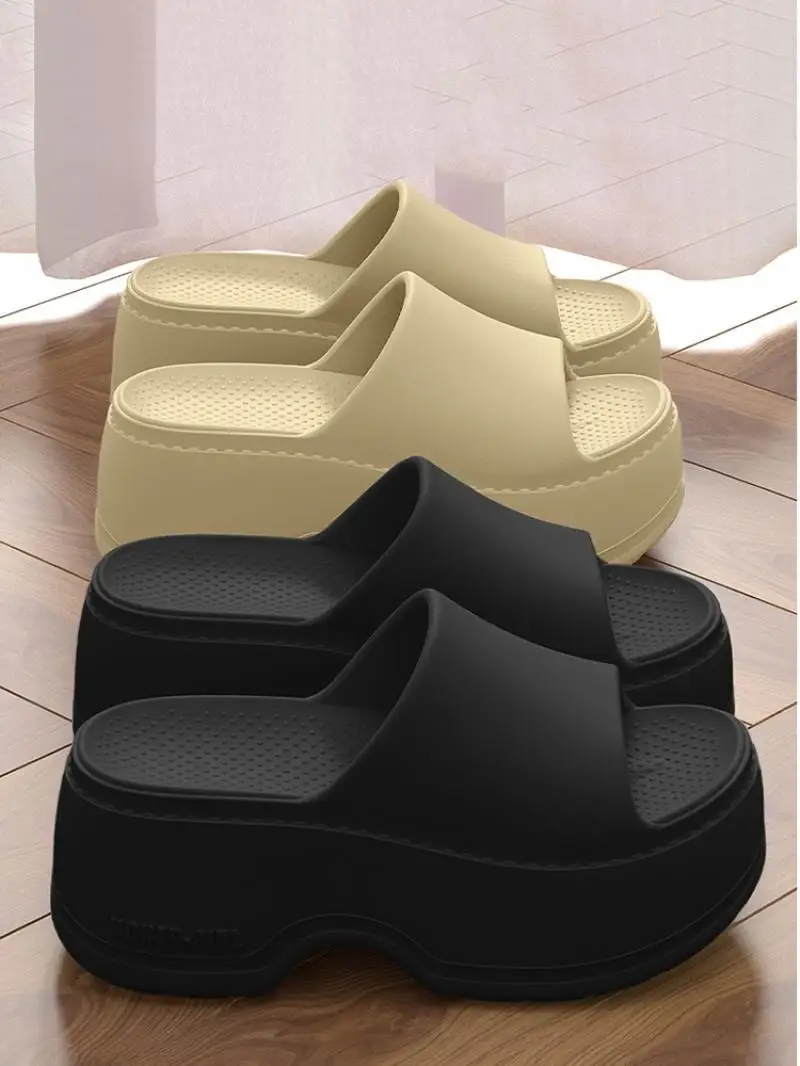 Weiche EVA-Strandpantoffeln mit dickem Boden und erhöhen die Körpergröße, Komfort-Plateausandalen für Damen, 2026, Frühlings- und Sommer-Outdoor-Hausschuhe für Damen – Detail 2