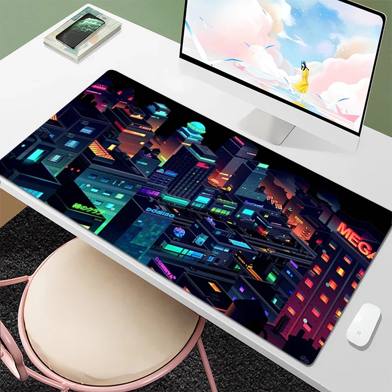 

Japanese Neon Anime Mouse Pad Gamer Gaming Laptops Deskmat Rubber Mat Computer Accessories Table Pads Mausepad MOUS Mousepad Pc