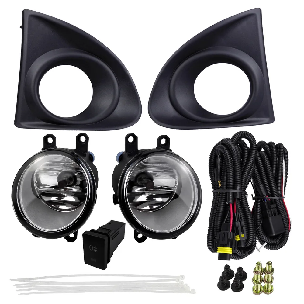 

Car Wires Switch Front Bumper Driving Fog Lights DRL Lamps Day Light with Bezel for Toyota AXIO