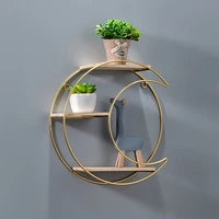 Coffee Shop Decoration Wall Mounted Shelves Without Wood Board Hanging Rack Home Storage Basket Plant Flower Holder Organizer 1