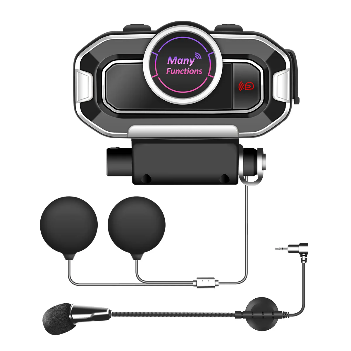 

Bluetooth-гарнитура V9 BT 5,0 мотоциклетная Водонепроницаемая с FM-радио и микрофоном