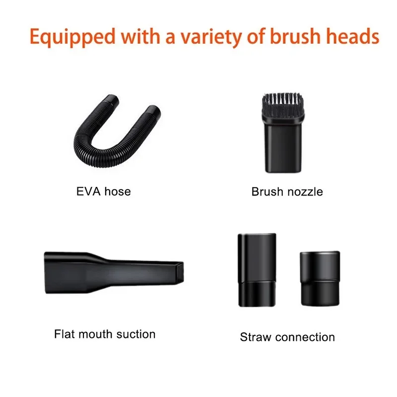 120W Car Vacuum Cleaner Portable Handheld Wet/Dry dual-use Car Vacuum Cleaner 6000mbar For Auto Home Interior Cleaning