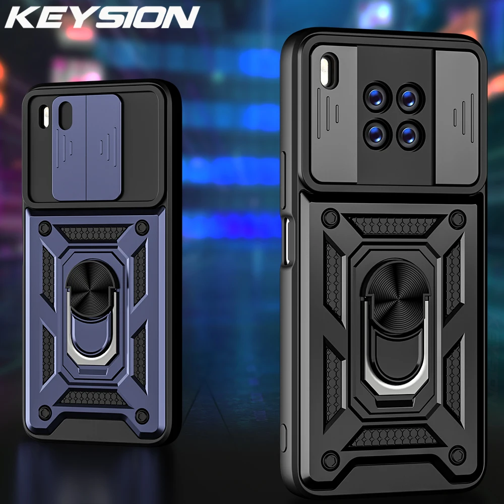 KEYSION Shockproof Case for Huawei Y9A Y7A Y6A Y8P Y7P Y6P Push Pull