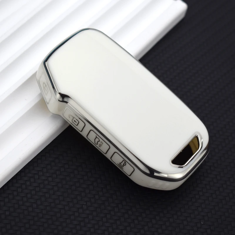 Premium TPU Car Key Case Cover with Keychain
