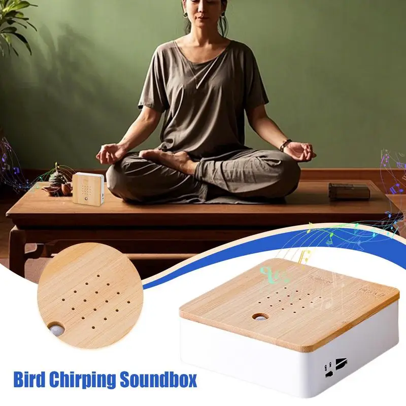 Bird Chirping Sound Box Clear Mini Smart Animal White Noise Machine Simulation Automatic Singing Bird Box home decoration