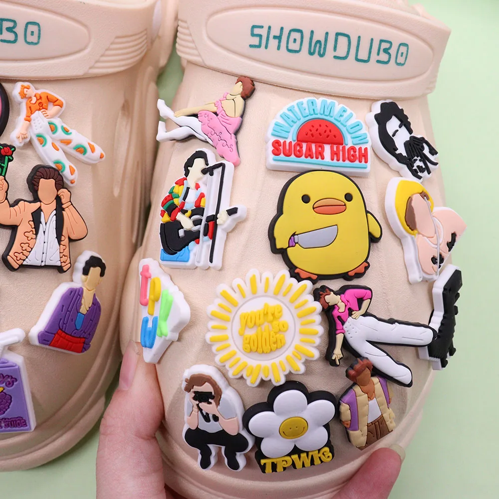 1Pcs Famous Singer Taylor Shoe Charms Accessories Shoe Buckle Decoration  For Croc Jibz Shoes Fans Party Gifts