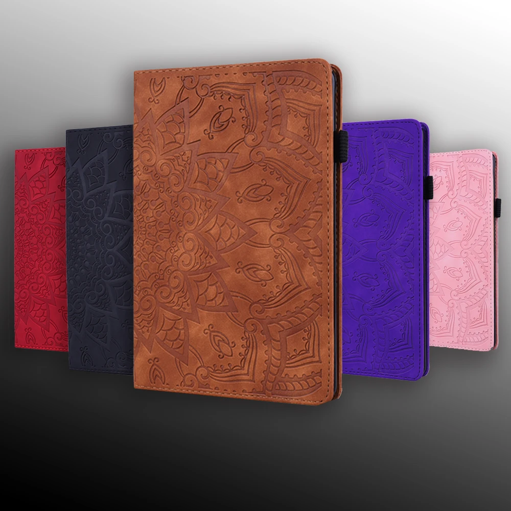 Mandala Funda Case For Xiaomi Redmi Pad Xiaomi Pad 5 Pro Cover Coque Embossed Leather Stand Tablet Flip Wallet Card Smart Shell