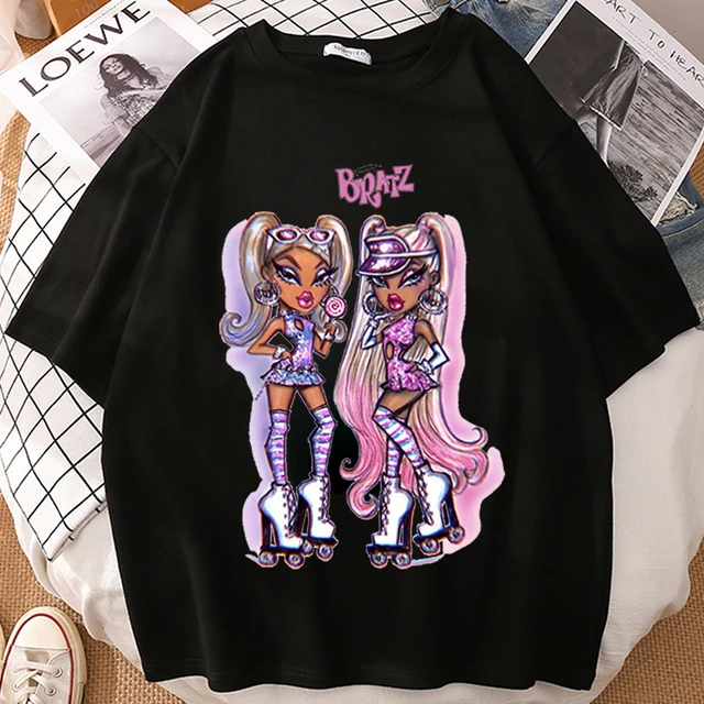 Bratz-Camiseta de manga corta para mujer, ropa de calle de diseñador, cómic  - AliExpress