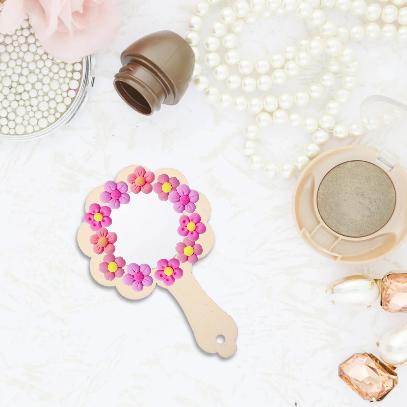 어린이용 공예 키트 대량 장난감, 작은 나무 바닥 거울, 미완성 다목적 내마모성