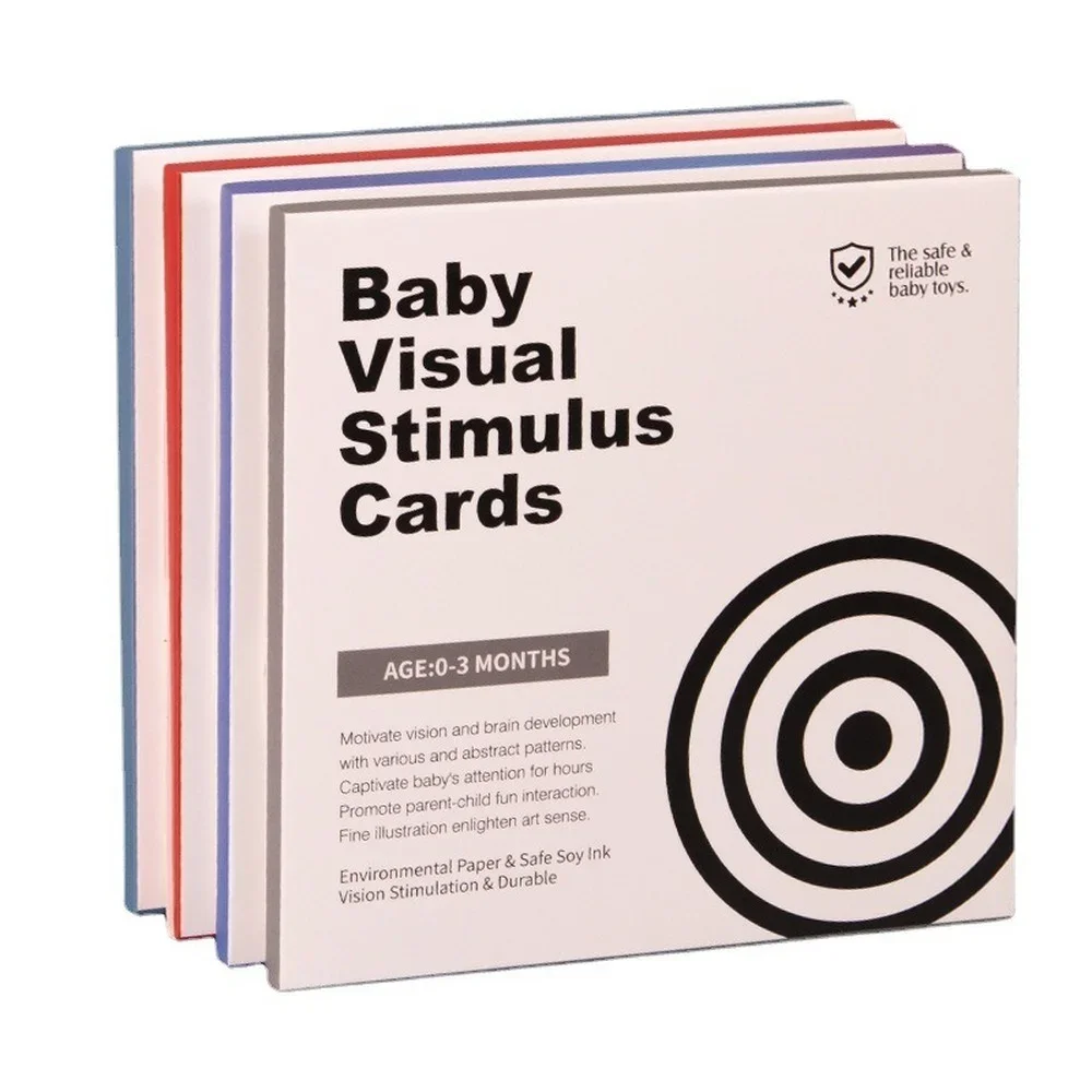 Montessori Baby Visual Stimulation Card Toy Black White Flash Cards High Contrast Visual Stimulation Learning Toys for Children 6