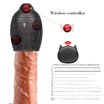 Penis Glans Vibrator For Man Penis Wireless remote Sex toys Vibrator  Ten frequencies silicone penis glans masturbation Sex toys 2