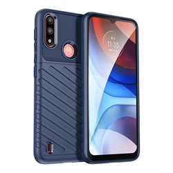 Premium Shockproof Silicone Phone Case - Luxury Edition for Moto E7i Power (Blue)