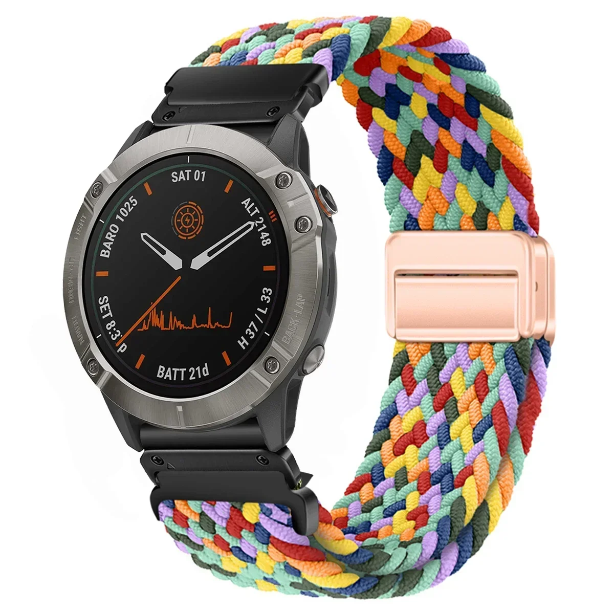 Enhanced Nylon QuickFit Smartwatch Strap - Universal 22/26mm Wristband