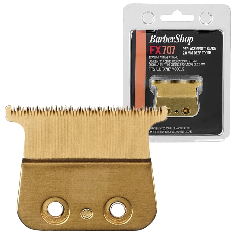 Professional Replacement Titanium Blade set BaByliss Barberology FX787 and FX726 Fits All FX787 and FX726 Models Black barber hair clipper blade electric shaver blades