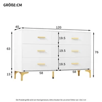 KOMHTOM chest of drawers with 6 drawers White door