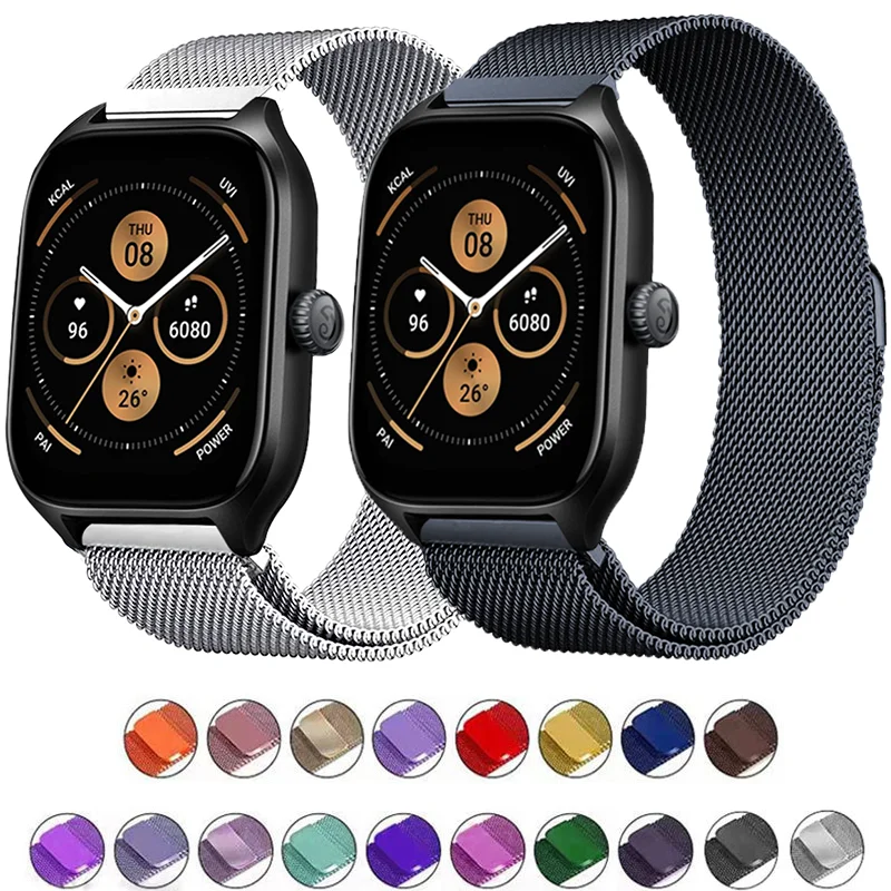 Cinturino Milanese Da 20Mm/22Mm Per Amazfit Gts/4/2/2E/3/Gts2 Mini/Gtr 47Mm/Gtr 2/4 Cinturino Per Orologio In Metallo Stratos Amazfit Bip 3/Pro
