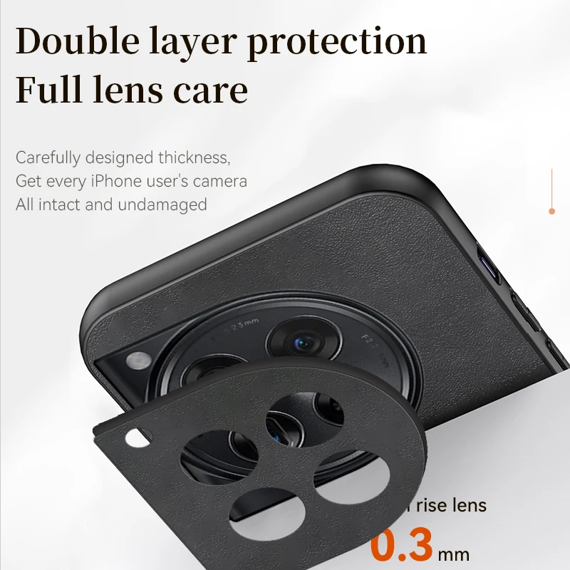 For OnePlus 12 Phone: Sheepskin Leather Case for OnePlus 12 11 10 - Ring Holder Protective Len Luxury Men Mobile Gift Cover