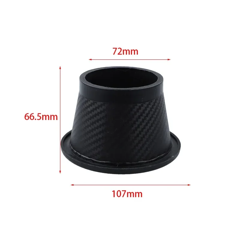 Air Intake Kit Air Intake Pipe Air Filter Intake Pipe Universal Car Front Bumper Admission Air Turbo Air Intake Pipe Kit ABS Turbine Inlet Kit Pipe Funnel Carbon Fiber Look