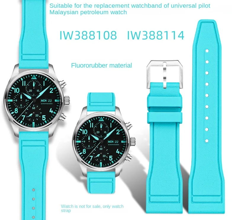 Per Iwc Cinturino In Gomma 20Mm 21Mm 22Mm Pilot Portofino Amg Petronas Green Portugieser 7 Mark 18 Cinturino In Fluorurbber A Sgancio Rapido