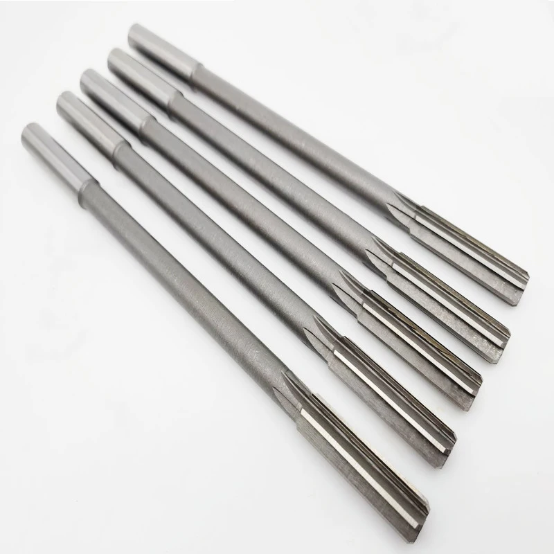 1Pc Lengthen Reamer 100-300mm HSS High Speed Steel H7 Straight Shank Machine Chucking Reamer for Metal Steel Aluminum Hole Drill 4