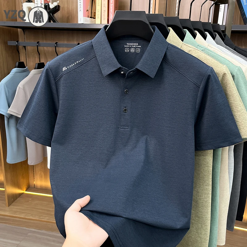 Polo da uomo basic con colletto e bottoni, comoda maglietta per l'uso quotidiano, uscite informali e viaggi nel fine settimana - immagine 3