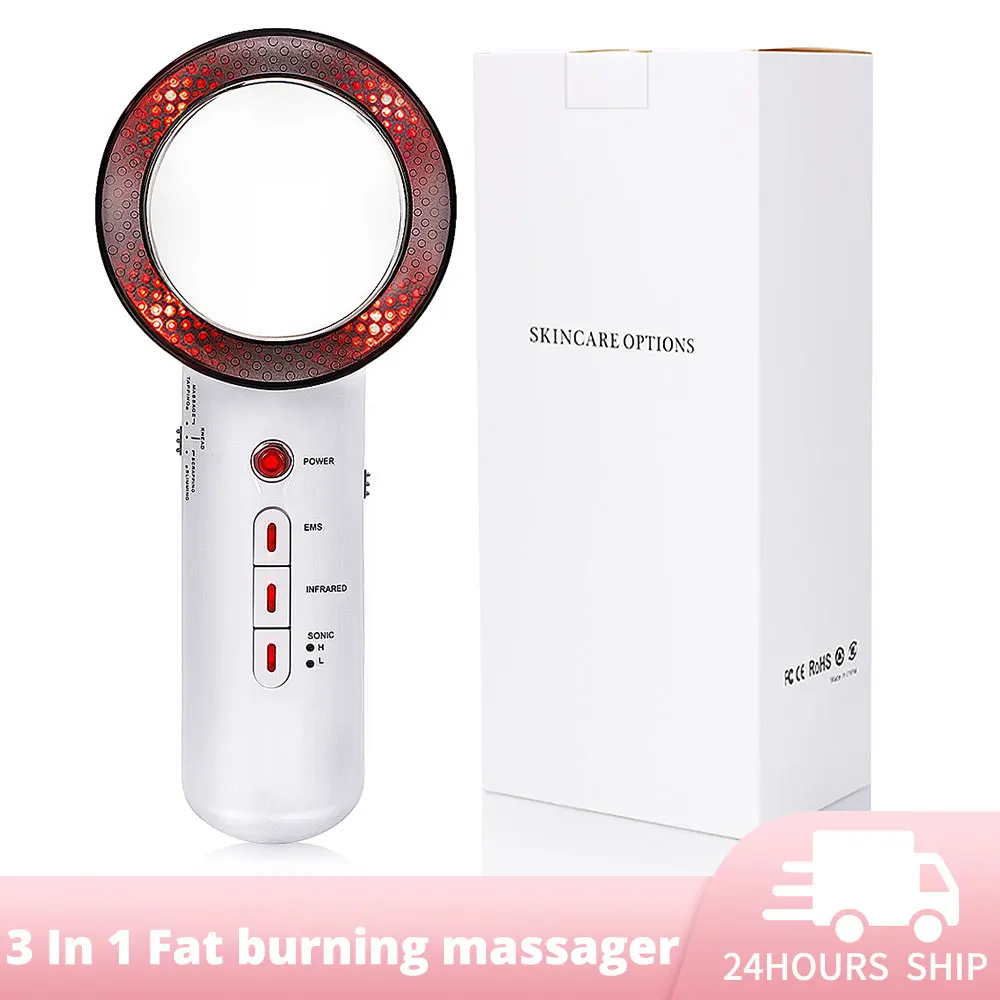 

3 in 1 Ultrasonic Face Body Slimming Massager EMS Cellulite Fat Burner Tighten the Skin Weight Loss Facial Lifting Anti Wrinkle