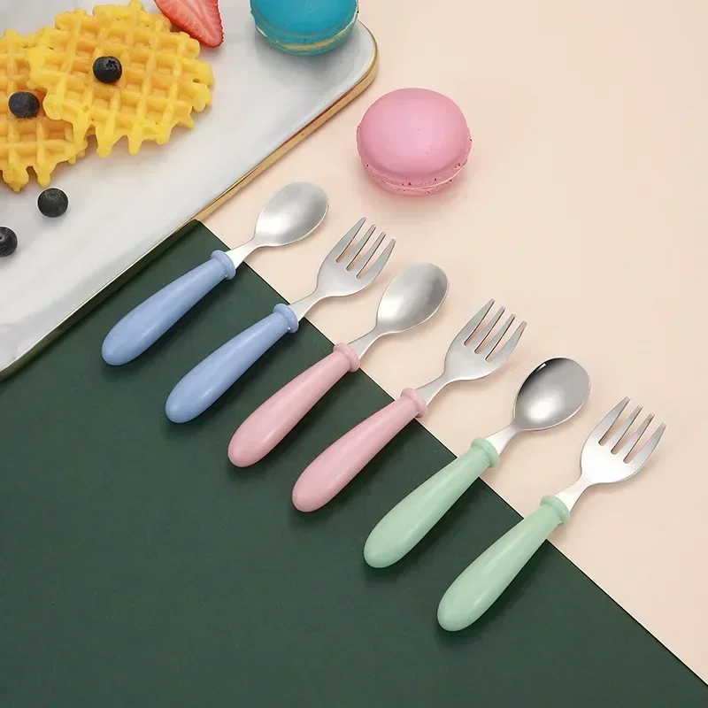 Baby Gadgets Tableware Set Stainless Steel Toddler Dinnerware Cutlery