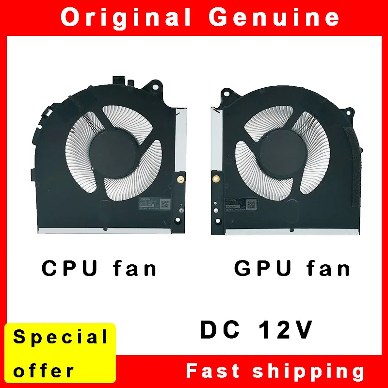 New Laptop CPU GPU Cooling Fan Cooler for Dell Alienware M17 R5 P50E P50E002 MG75091V1-C080-S9A MG75091V1-C090-S9A DC 12V 4PIN