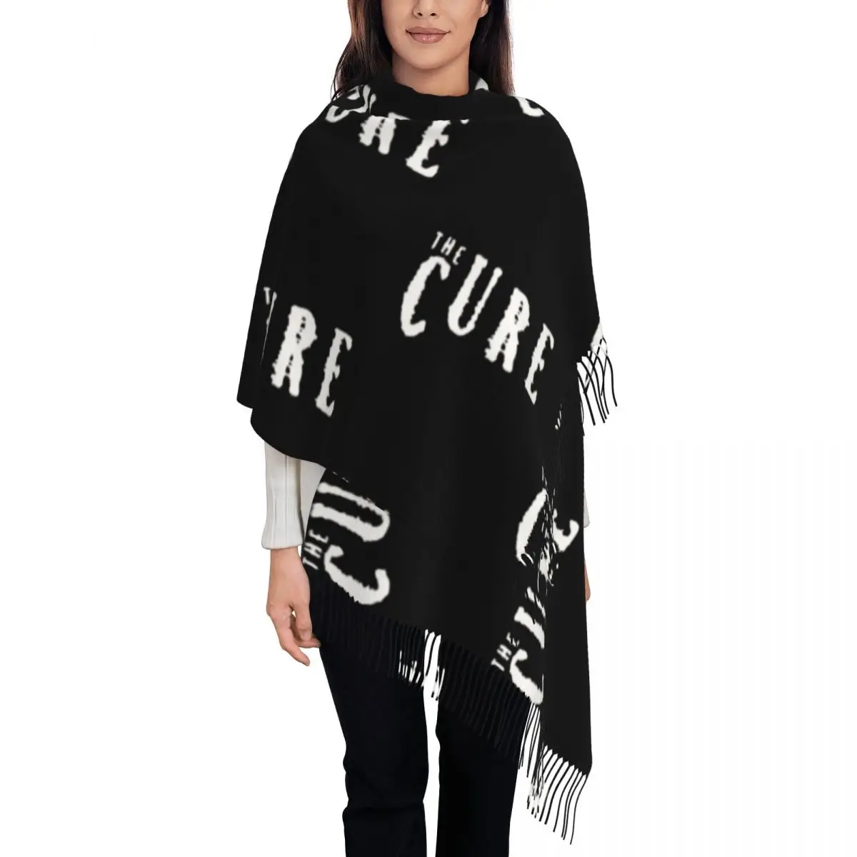 

The Cure Band Scarf for Women Winter Warm Pashmina Shawls and Wrap Long Large Shawl Scarf Daily Wear