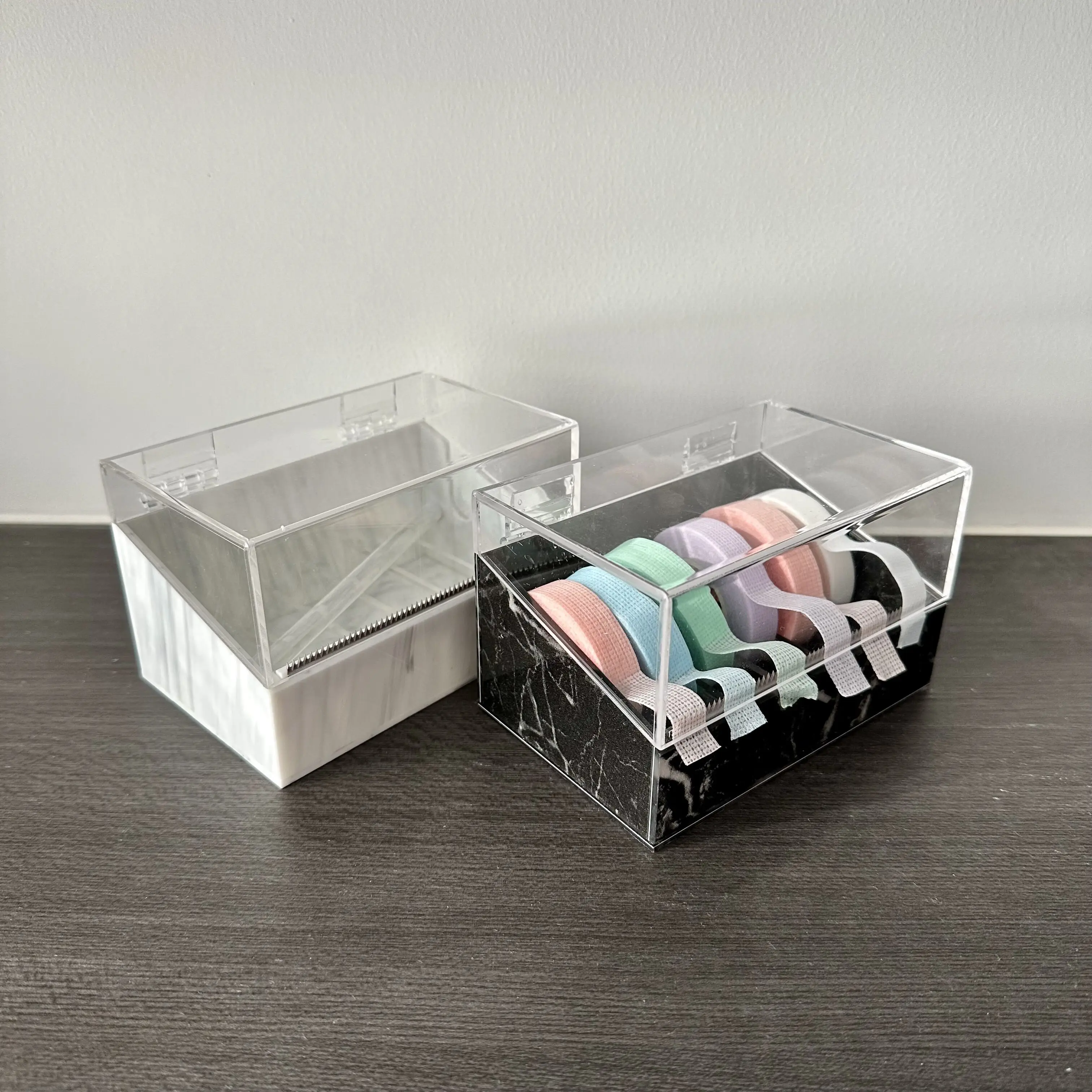 

Eyelash Extension Tape Cutter Plastic Holder Split Grafting Lashes Medical Tapes Supplies Makeup Tools wholesale cheap makeup