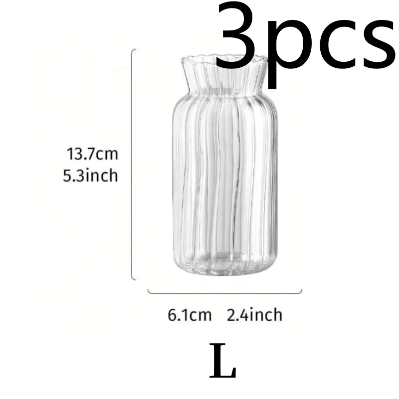 1/2/3 قطعة الشمال الإبداعية المزهريات الشفافة الزج...