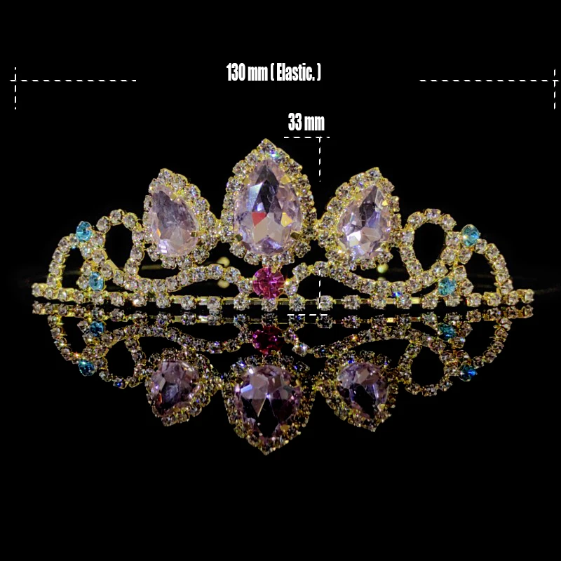 Kit De Tiara De Cumpleaños Queen Y Diamantes De Imitación, Banda Negra