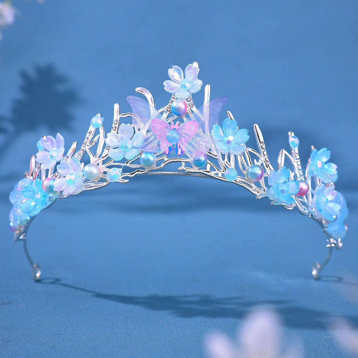 Women Starfish Shell With Rhinestone Crown Mermaid Fish Crown Ocean Style Costume Hair Accessories Princess Birthday Party Tiara