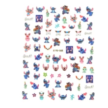 

1PCS Disney Cartoon Anime Collection Star Design Nail Sticker Mickey Mouse Donald Duck Lion King Mermaid Stitch Nail Slider
