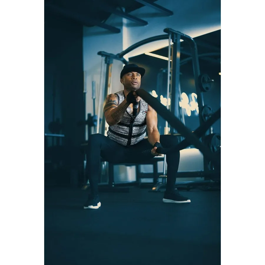 Super Slim Air Flow Weighted Vest 8lbs Workout Vest for Men and Women. Solid Iron Weights. Machine Washable.