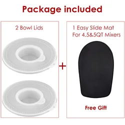 Mixers Bowl Covers for Tilt-Head Stand Mixers (2pcs lids with 1 Mat)