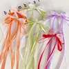 Solid Color Fabric Bow Ribbon Hair Cloth Braided Girl High Value Tassel Hairpin Girl Fashion Hairpin Hair Accessories