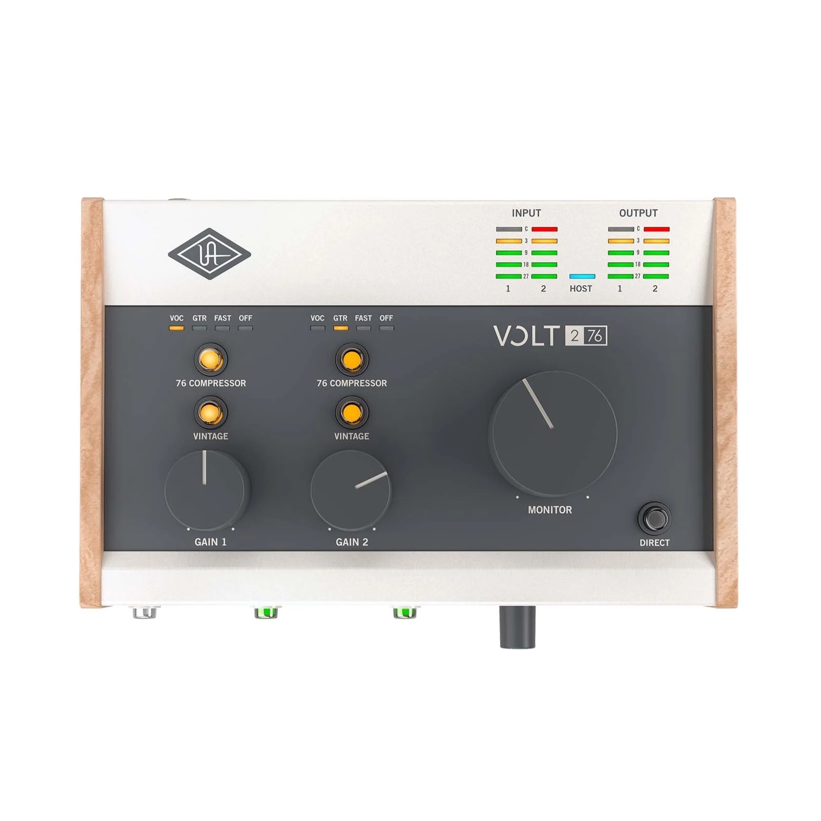 UA Apollo VOLT 276 2-in/2-out audio interface USB sound card Vintage Mic  Preamp mode for rich tube‑style sound