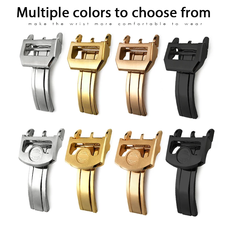 18 ミリメートル 316L ステンレス鋼展開バックル IWC パイロットマーク