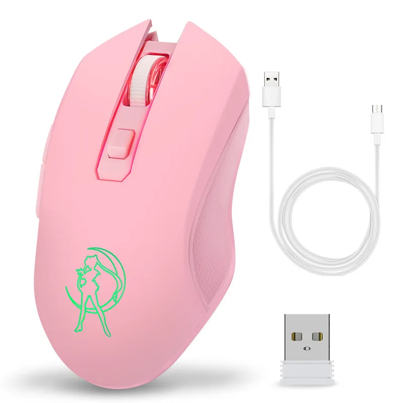 Rechargeable RGB Wireless Mouse with Adjustable DPI and 6 Buttons