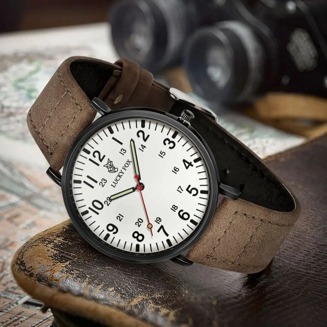 ساعة LUCKY FOX كلاسيكية فاخرة وبسيطة كاجوال كوارتز...