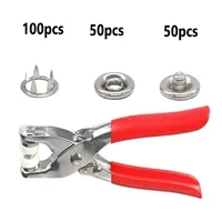 Metal Snaps Buttons Pliers Set Snap Fasteners Kit Tool Sewing Buttons Press Studs Snap Sew Tool for Installing Clothes Bags 1