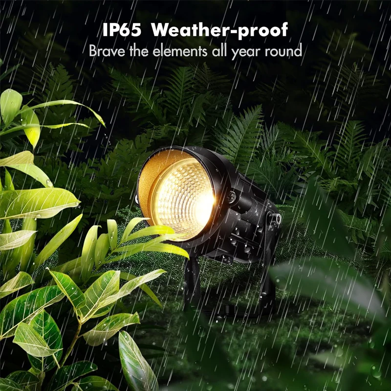 RGBW Lawn Lamp 12V LED Landscape Lighting with Remote Control 12W RGB Color Change IP65 Waterproof Outdoor Path Garden Spotlight