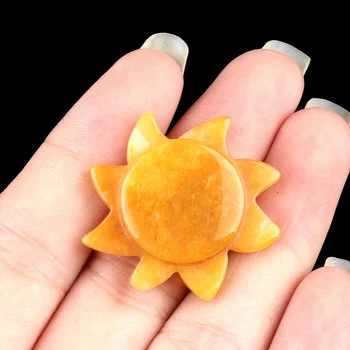 Yellow Jade Sun Pendant Ornament 1