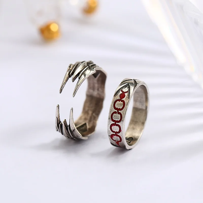 Anime Fate Stay Night Ring Black Saber Armour Cosplay Unisex Adjustable Opening Jewelry Rings Prop Accessories Halloween Gift 4