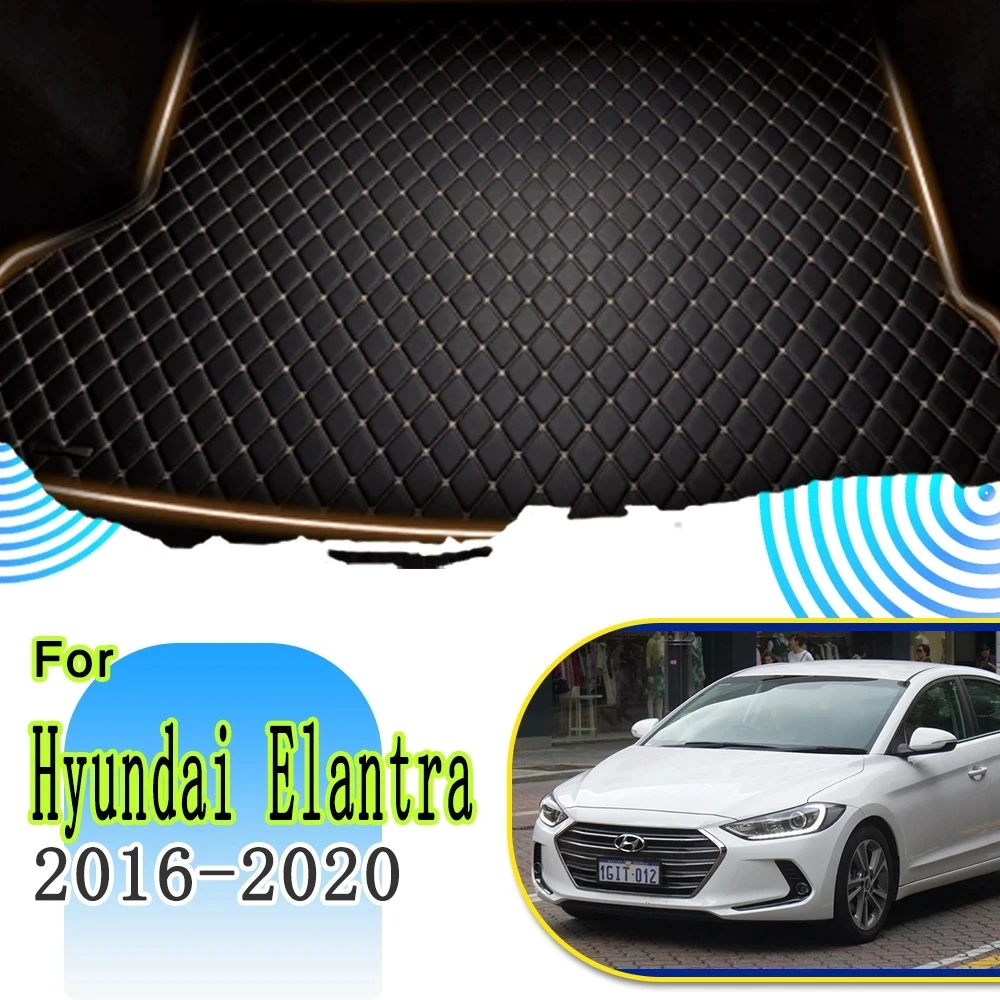 

Car Mat For Hyundai i35 Elantra Avante AD 2016~2020 Leather Car Trunk Mat Accesorios Coche Car Trunk Storage Pad Car Accessories