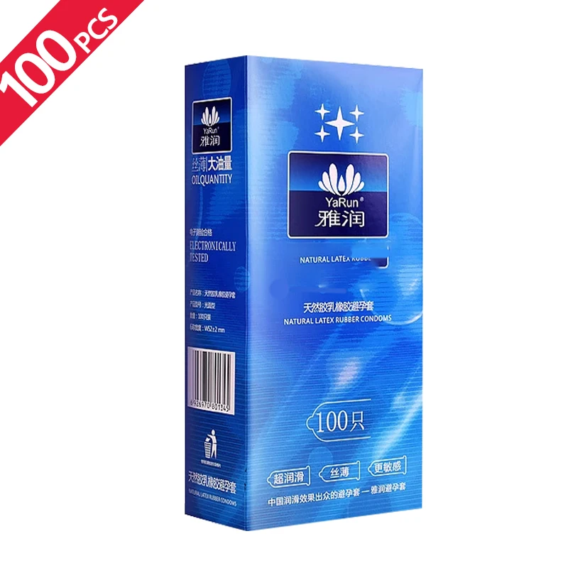 Condoms 100Pcs/Lots for Men Smooth Penis Sleeve Thin Condom Adult Sex Products Safe Contraception SexToys