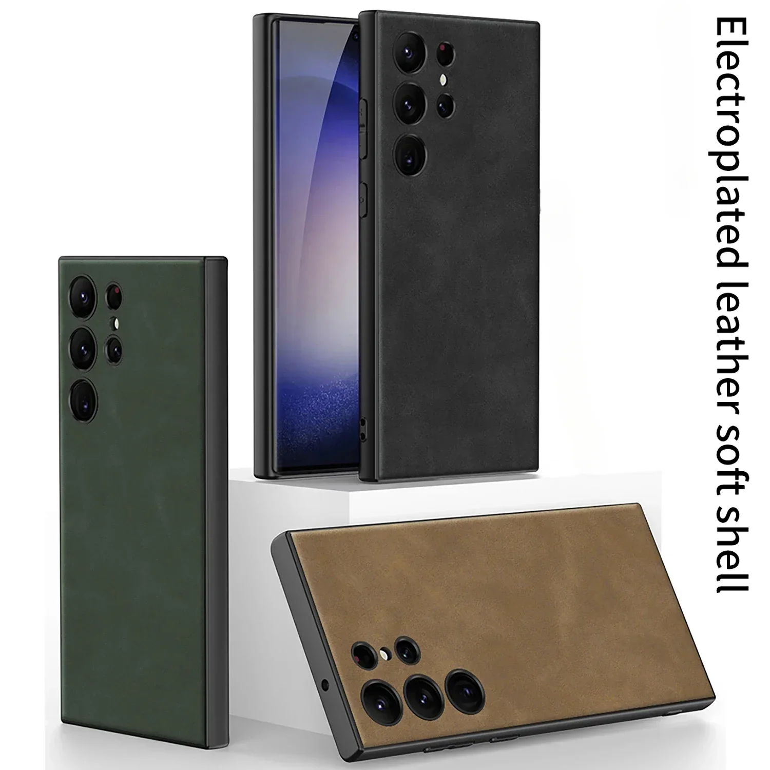 Leather Shockproof Phone Case - Hard Shell Protection